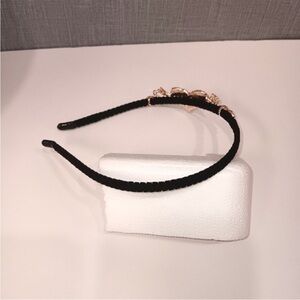 Chic Black Embellished Headband